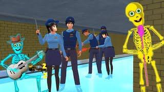 POLICE VS SKELETON||SAKURA SCHOOL SIMULATOR @The-LD-Gaming