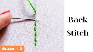 [Class - 2] How to do Back Stitch.