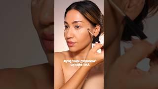 VIRAL creaseless concealer hack |Dilya M #reggaeton #makeup #concealerhacks r