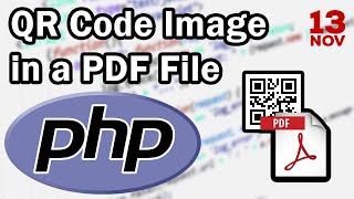 Generating QRCode inside a PDF file in PHP