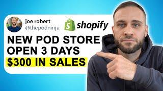 SIMPLE STRATEGY That Made Me $300 In Print On Demand Sales On A New Store