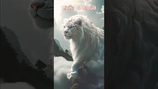 Lion + cloud mix hybrid #nature #hybridanimals #shorts #shortsfeed