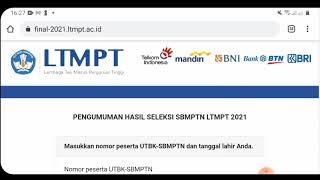 CARA MELIHAT PENGUMUMAN SBMPTN UTBK 2021