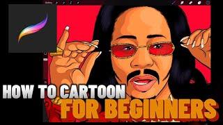 HOW TO CARTOON STEP BY STEP FOR BEGINNERS (PROCREATE)