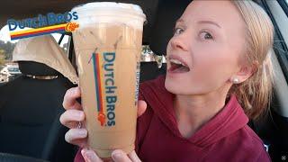 trying DUTCHBROS Cinnamon Swirl Iced latte review | Cinnamon Toast Crunch