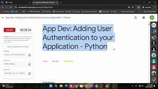 App Dev: Adding User Authentication to your Application - Python | Arcade 2024 #GSP186#arcade#cloud