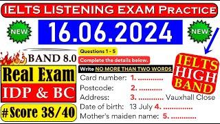 IELTS LISTENING PRACTICE TEST 2024 WITH ANSWERS | 16.06.2024