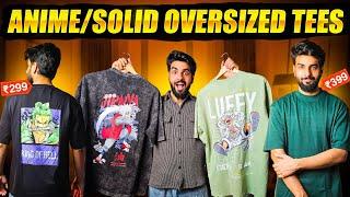 12 Anime/Oversized Tshirts From rs299 For Men 2024!  Anime oversized haul | Lakshay Thakur