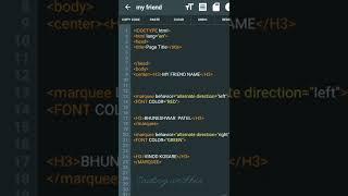 marquee tag ll  html and css code ll #short