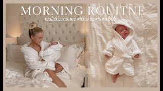 NEWBORN MORNING ROUTINE | realistic morning with my newborn baby 