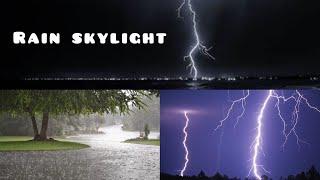 Asmani Bijli Live Dekhe | Heavy Rain in Saudi Arabia | Skylight down in earth #travel #sky #rain