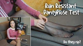 Run Resistant Pantyhose Test | Do They Rip?