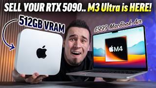 HOLY WHAT!? M3 Ultra Mac Studio is NUTS & M4 MacBook Air