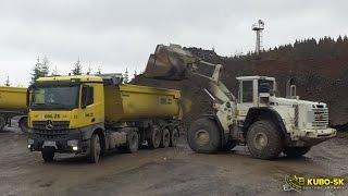 Mercedes Benz Arocs with tipper semitrailer - truck cab view