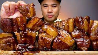 POBOLA MUKBANG | PORK ADOBO WITH COLA | BRAISED PORK BELLY | ALFIE EATS