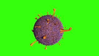 فيروس كورونا Free 3D Covid-19 Virus Looping Rotation on Green Screen, Corona Virus