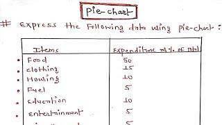 Drawing Pie Charts ||  How to draw Pie Chart | pie Diagram | pie graph | Statistics || Arya