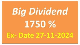 Dividend of Rs.35.00| Dividend in November 2024 |Upcoming Dividend in November 2024|Dividend Stocks