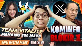 Team Vitality Menang ESL MLBB,, Kominfo Blokir X dan Real Face Timnas Indonesia di Efootball!