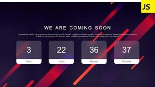 Advanced Countdown Timer making with only HTML, CSS & JavaScript || With Source Code