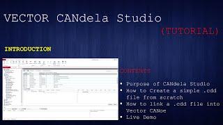 CANdela Studio - Introduction + CDD file creation