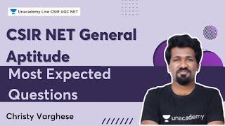 CSIR-NET General Aptitude | Most Expected Questions | Christy Varghese | CSIR UGC NET 2022