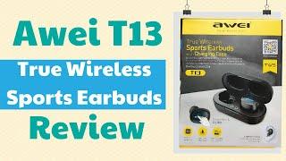 Awei T13 True Wireless Sports Earbuds with Charging Case Review