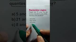 Raciocínio Lógico #matemática #shorts #youtubeshorts