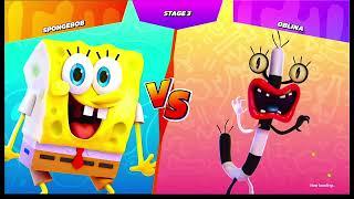 Nickelodeon All Star Brawl Speedrun - Arcade Very Easy, Spongebob (2m 25s)