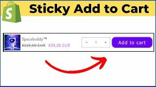 How To Add Sticky Add To Cart Button - Any Theme Shopify Without App | Copy & Paste Code