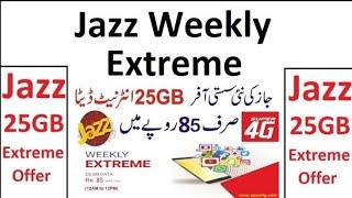 jazz weekly internet package 25gb code new cod weekly package