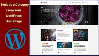 How to Exclude a Category From WordPress HomePage