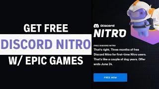 How To Get DISCORD NITRO FREE With Epic Games | Fastest Method