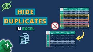 Hide Duplicates in Excel