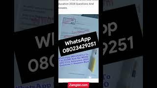 NECO GCE Civic Education 2024 Questions And Answers (Expo)