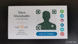 vCard via custom QR code