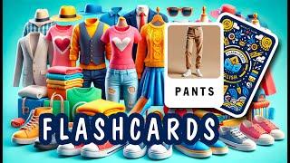 Flashcards for Beginners Daily Learning 10 WORDS: Clothing Vocabulary I FlashLearn English