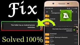 How to Fix  This folder has been an android access restriction in data folder file not copy paste
