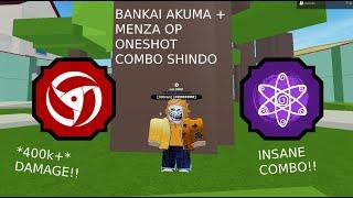 BANKAI AKUMA + MENZA OP ONESHOT COMBO | Shindo Life Roblox