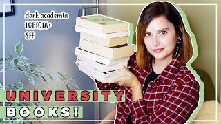 Books Set In University/College (dark academia, lgbtqia+, SFF)