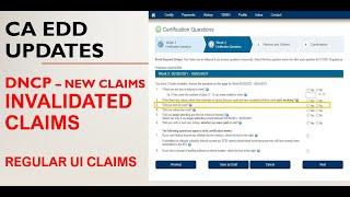 CA EDD UPDATE - Pending Payments, New Claims, Invalid UI Claims, EDD Error, Unemployment Update