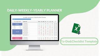 Daily-Weekly-Yearly Routine Planner Excel Template