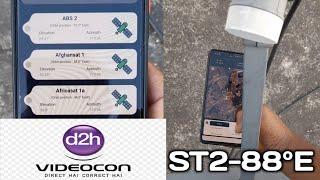 Videocon d2h dish signal setting guide! satellite finder app 2022! ST2-88°E