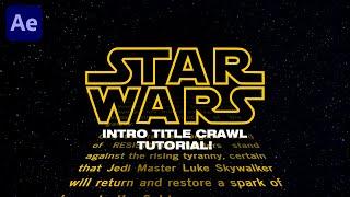Star Wars Intro Title Crawl Effect - After Effects CC Tutorial (2020)