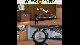 60.Fps vs 90.Fps Freefire#shorts #freefire #garenafreefire