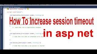 how to increase session timeout in asp net
