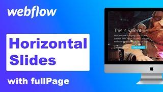 Webflow - How to create horizontal slides with fullPage.js