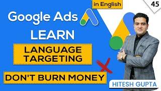 How To Use Language Settings in Google Ads | Google Ads Language Targeting | #languagesettings