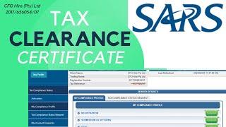 Tax Clearance Certificate - New Compliance PIN with SARS