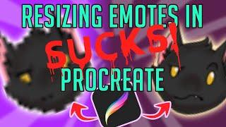 Resizing EMOTES in Procreate SUCKS! Let's fix it!